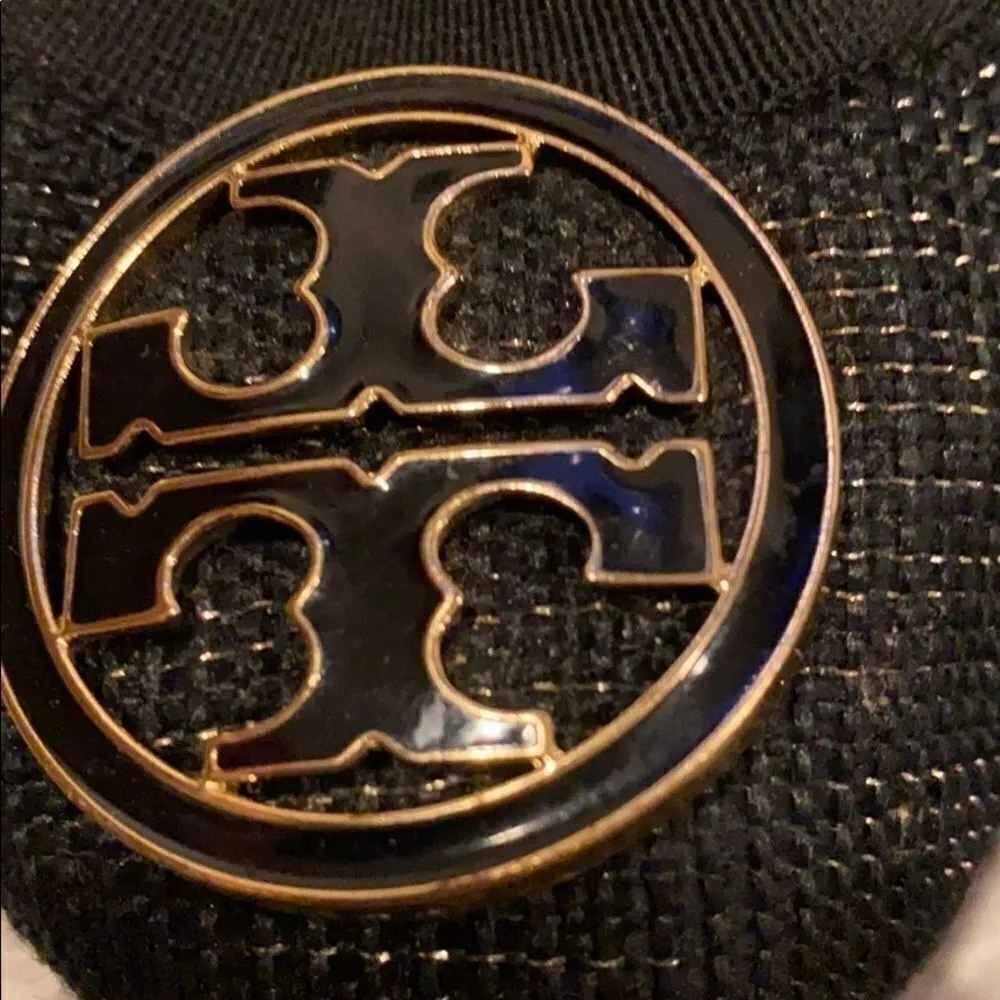 Tory Burch Black Caroline Arabia Elastic Flats - Size 7 1/2 - Image 2