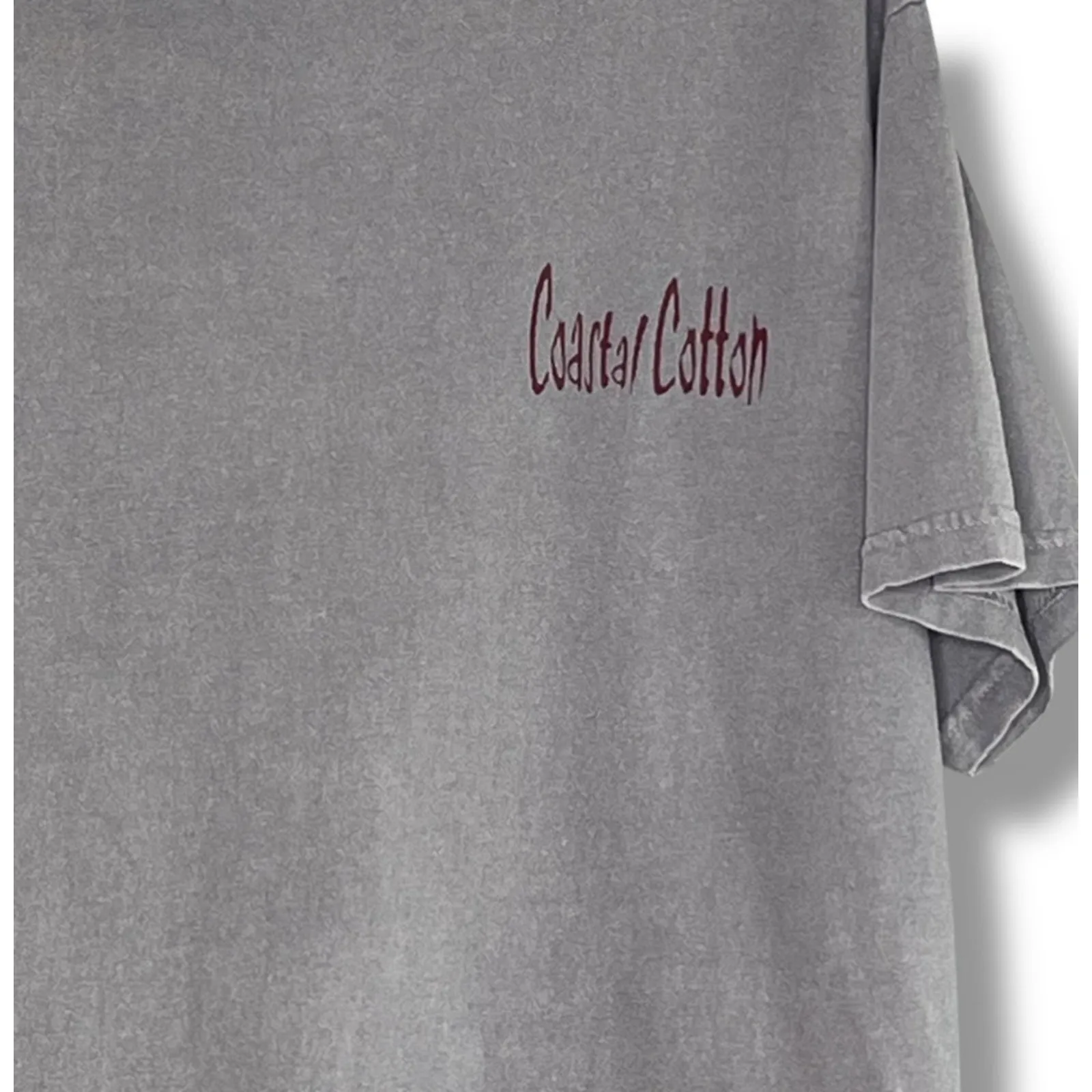 Coastal Cotton life uninhibited houndstooth fish skeleton tshirt Gray Size M - Image 4