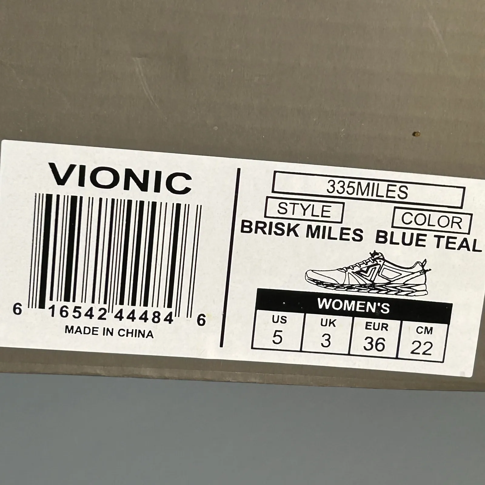 Vionic Women's Brisk Miles Blue Teal Two-Toned Lace Up Sneakers Shoes 5 New - Image 8