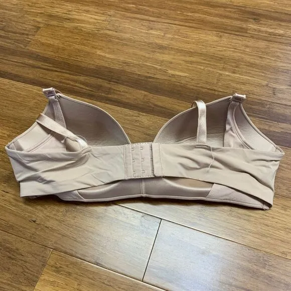 Auden Nursing Bra‎ womens 40C Beige Lightly Lined Wirefree Comfortable Maternity Tan Size undefined - Image 3
