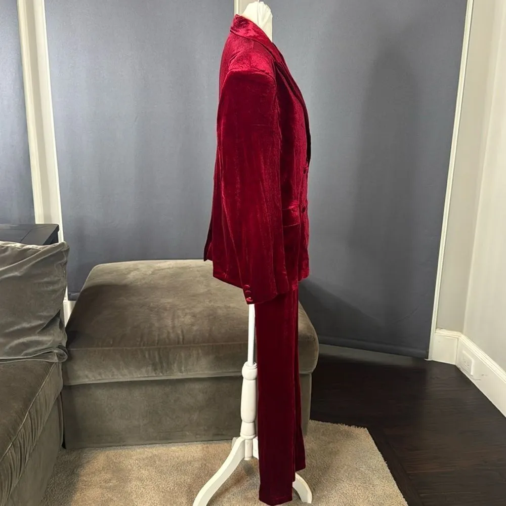 Women’s Red Velvet Double Breasted 2 - Image 3