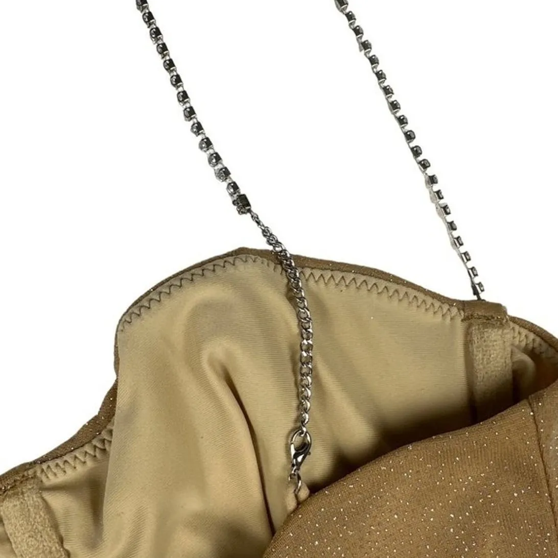 White Fox - Sparkle Dress in Beige - Image 5