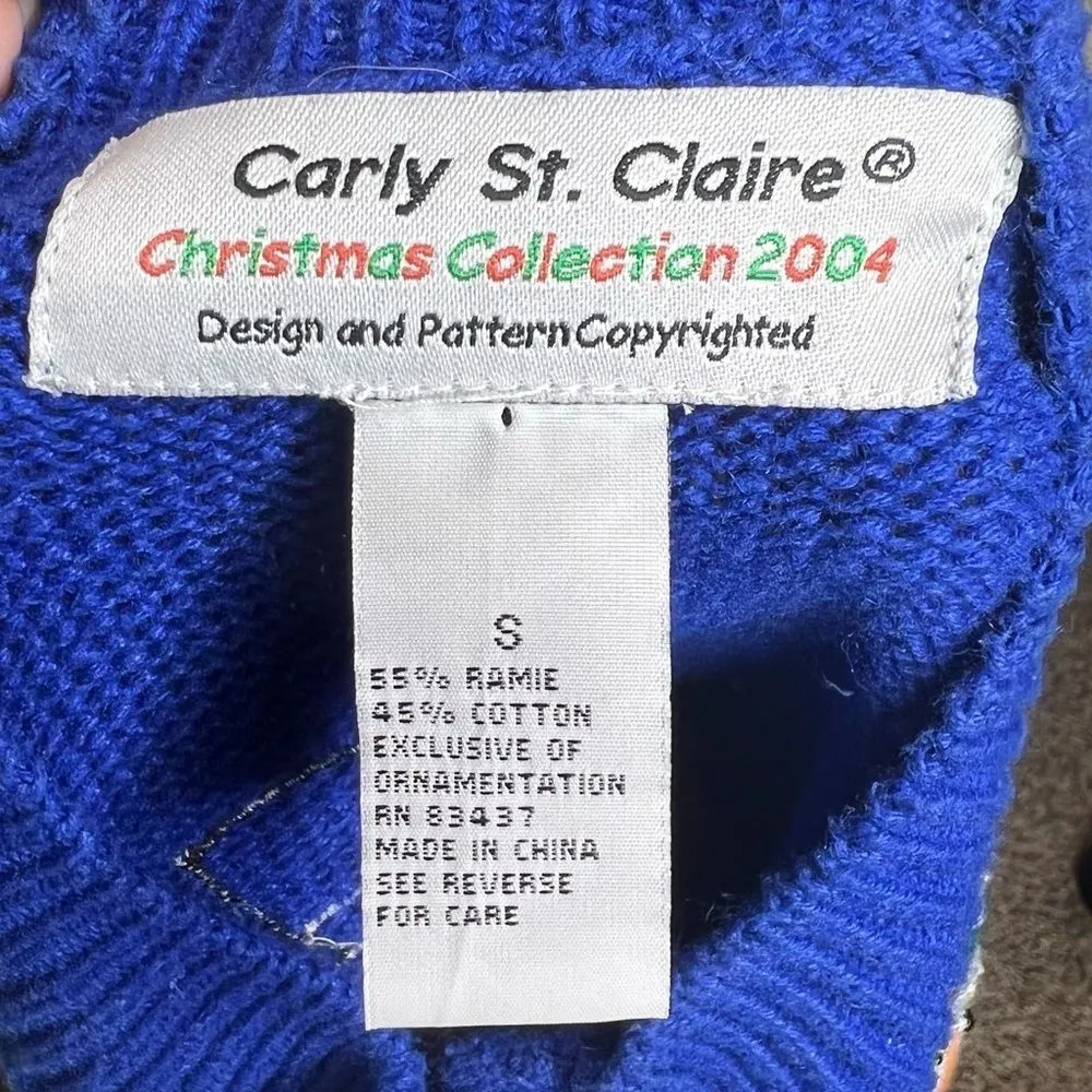 Vintage 2004 Carly St. Claire Christmas Cardigan Sweater - Image 7