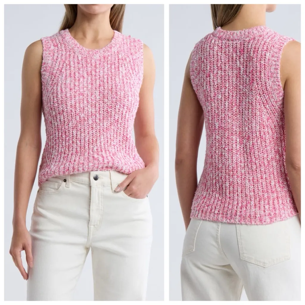 Splendid Elysees Sweater Tank, Fiore Marl (Pink) sz. S - Image 5