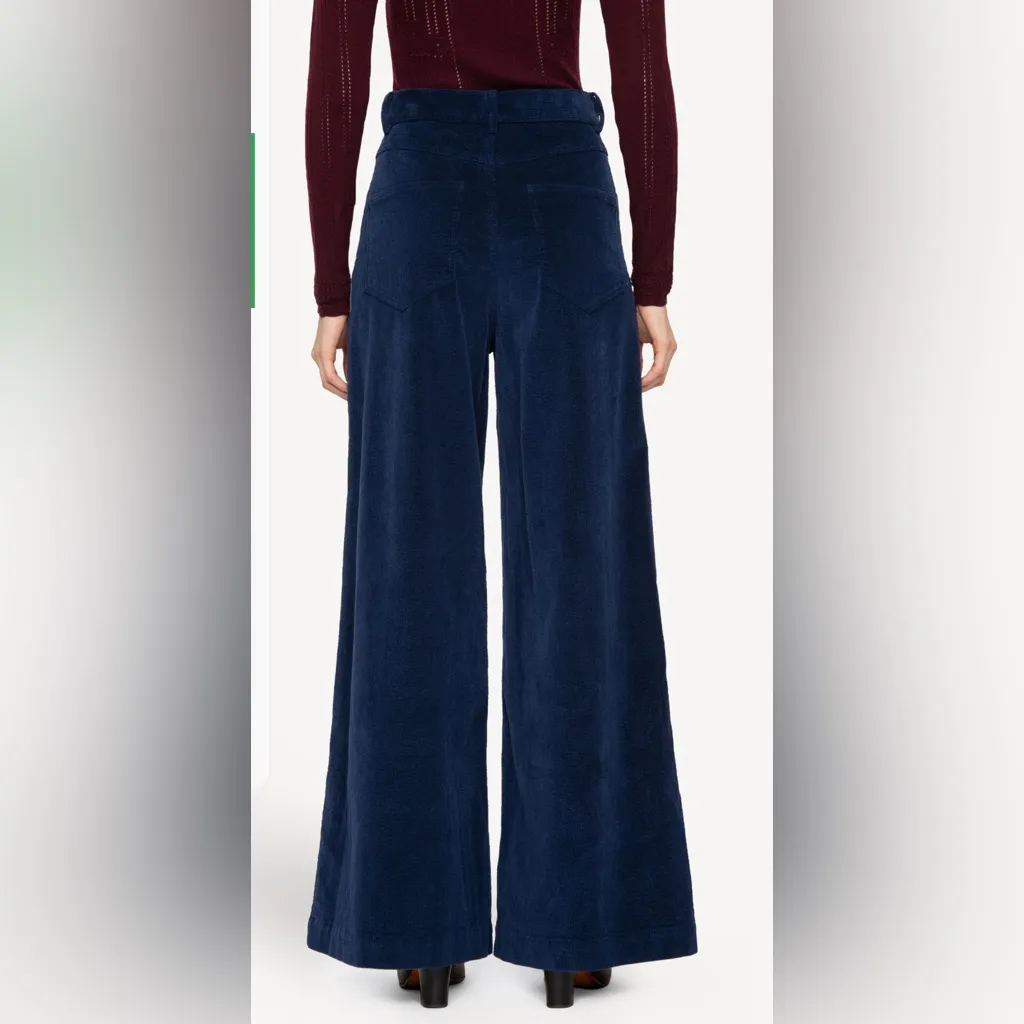 Sea New York Blue Carine Corduroy Wide Leg Jeans 6 - Image 4
