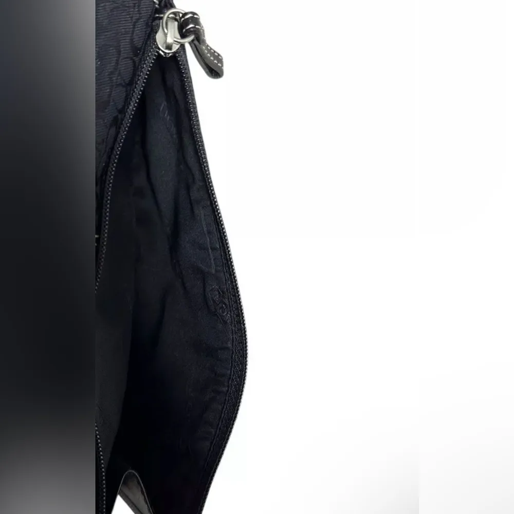 Coach Hampton Signature Black Buckle Wallet With Insert Tri-Fold 8” - Image 5