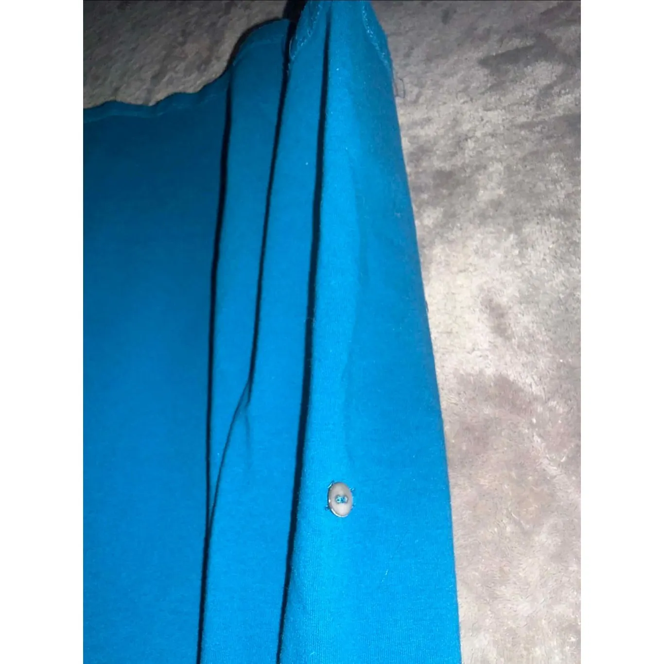 Soft surroundings women’s blue cowl neck tunic long sleeve sweater roll tab Larg - Image 4