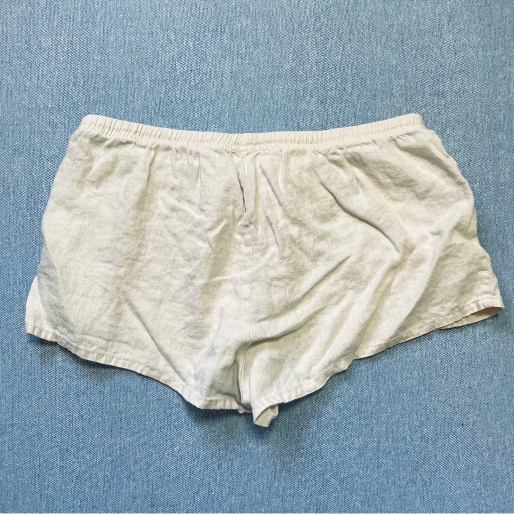 John Galt Mary Lou Linen Shorts in Light Pink - Image 5