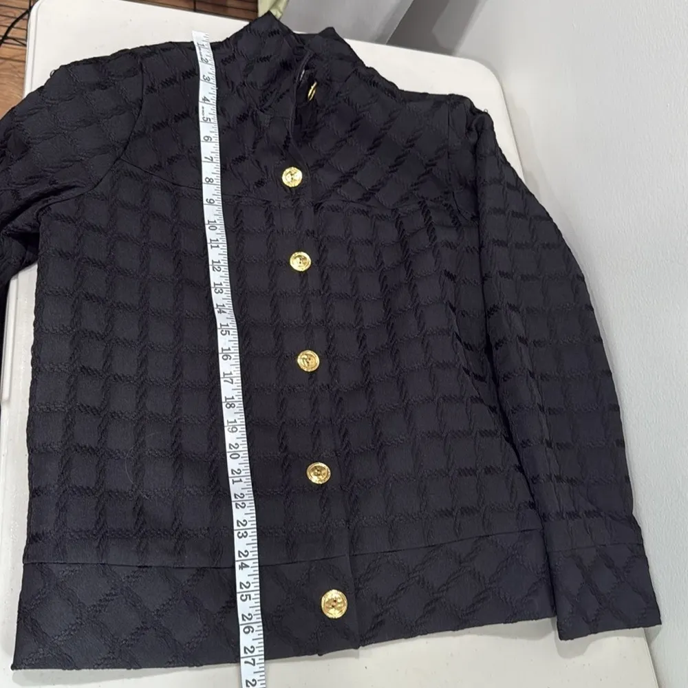 Black Jacket with Gold Buttons Size Large - Image 9