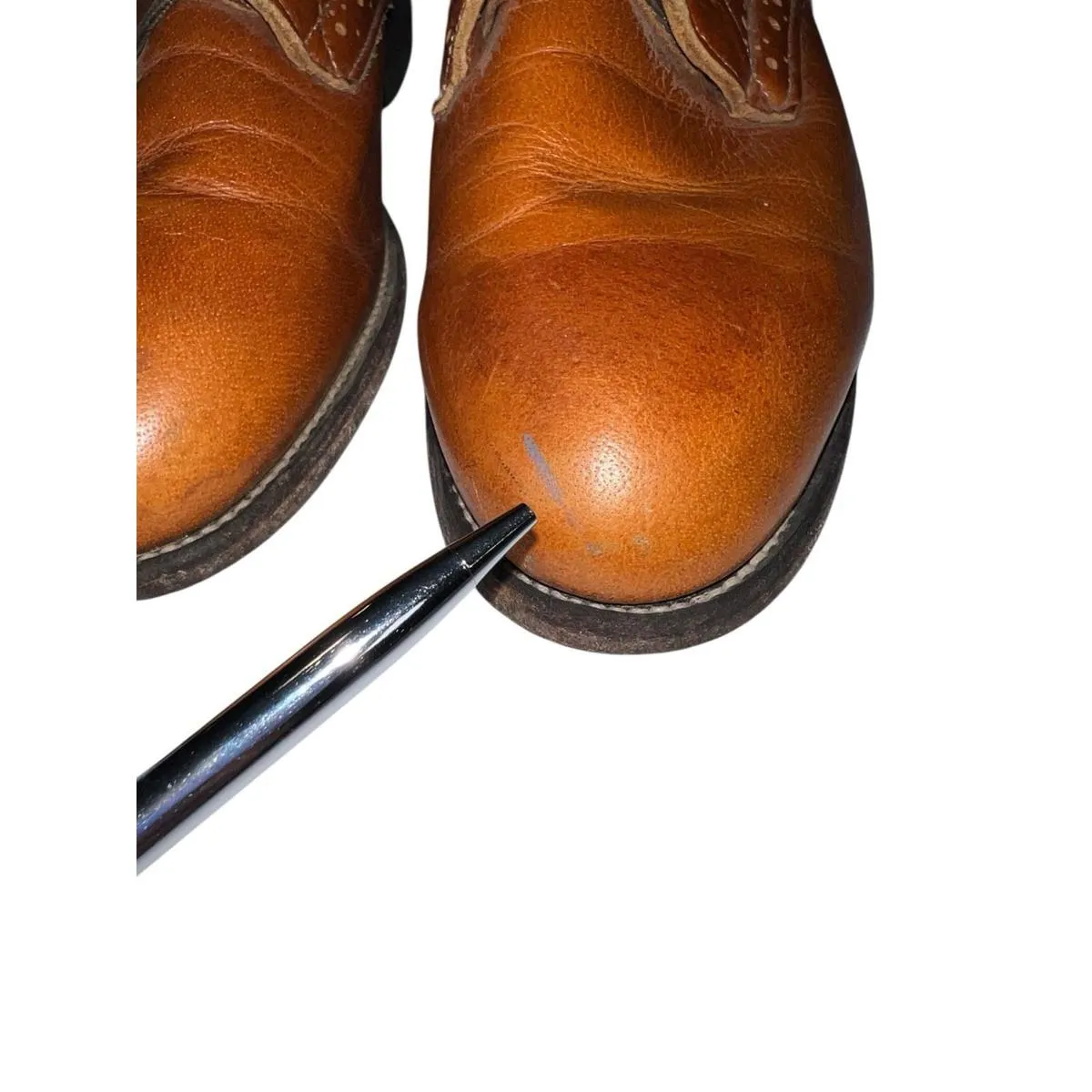 Vintage Justin Packer Lace Up Roper Boots Tan Leather Made USA Women’s Size 6.5C - Image 11