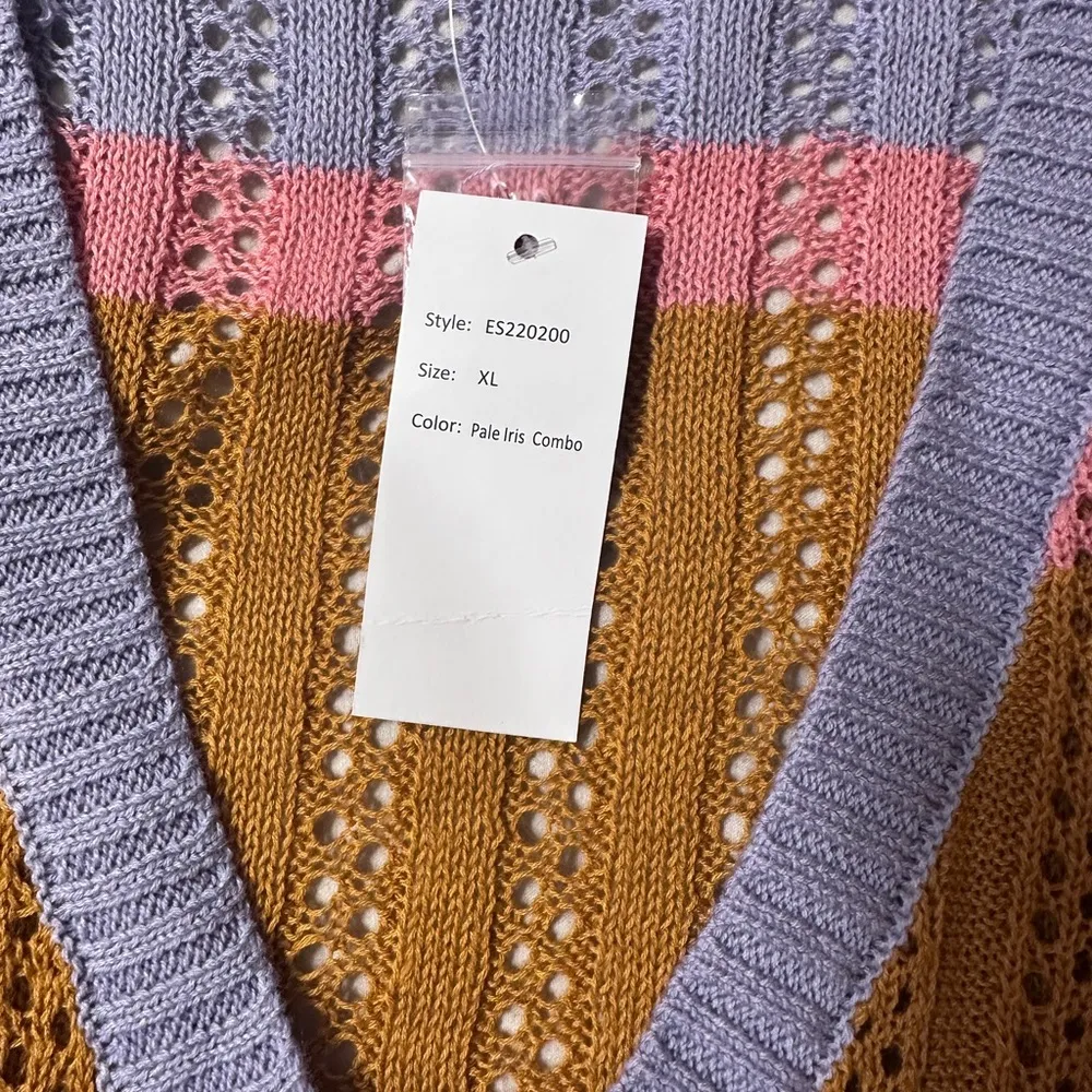 NWT Belle by Belldini cardigan multi-colored sweater size XL - Image 5