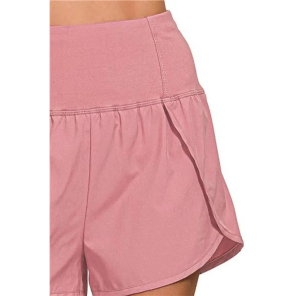 Zenana High Waisted Zippered‎ Back Pocket Running Shorts - Image 2