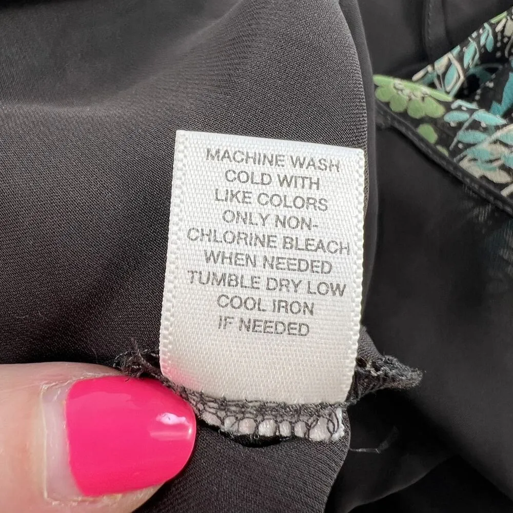 Y2K 2000s Babydoll 4P Petite Top Floral Fairy Whimsigoth Chiffon Ann Taylor Loft - Image 9