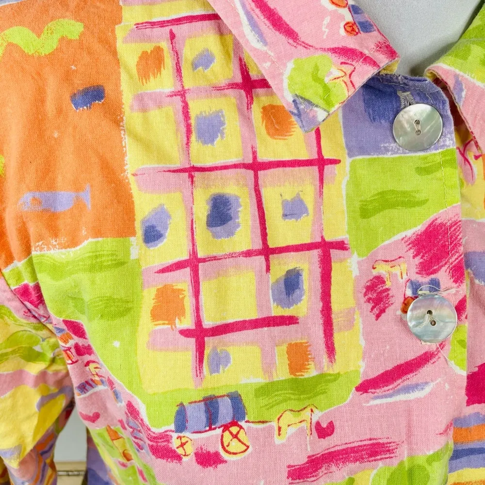 Coldwater Creek Button Down Shirt Pink Medium - Image 6