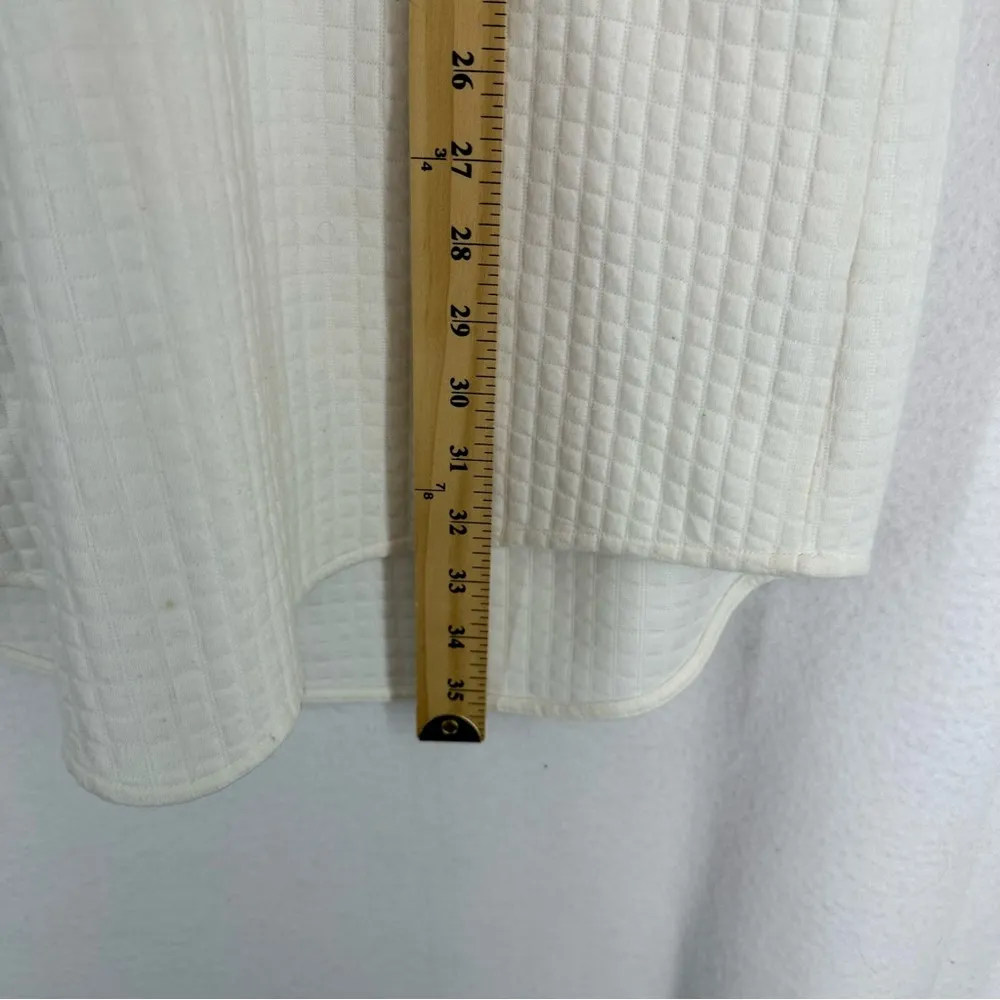 Club Monaco Hooded Sweat Waffle Dress Womens 6 White - Image 7