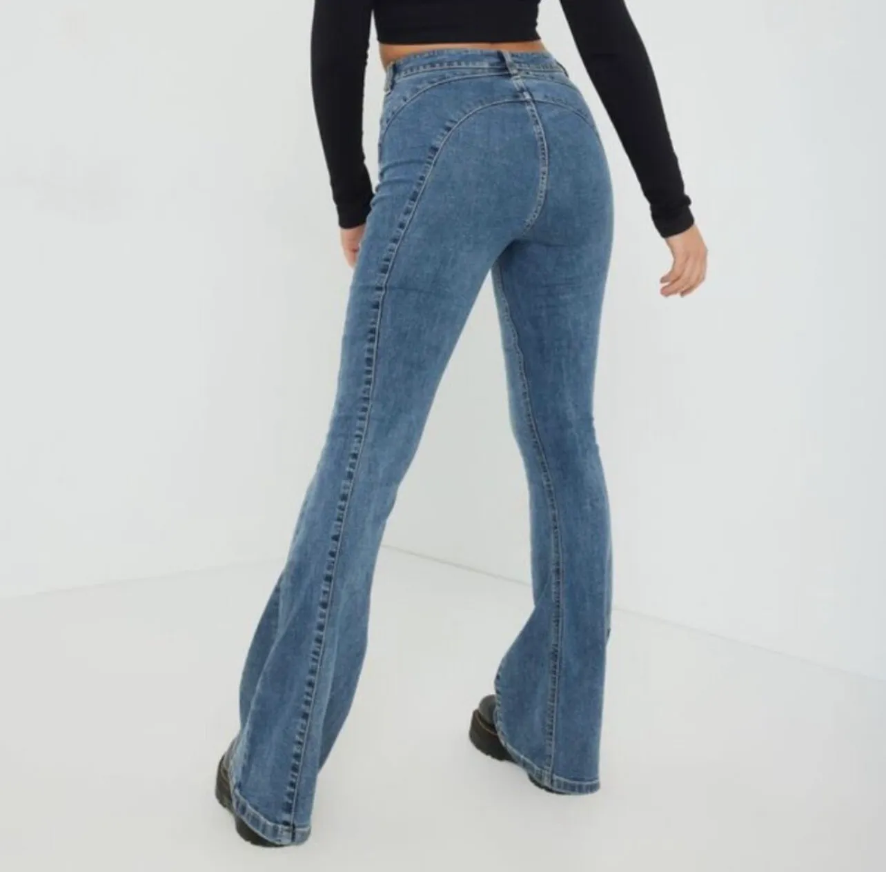 Flare Denim Jeans - Image 3