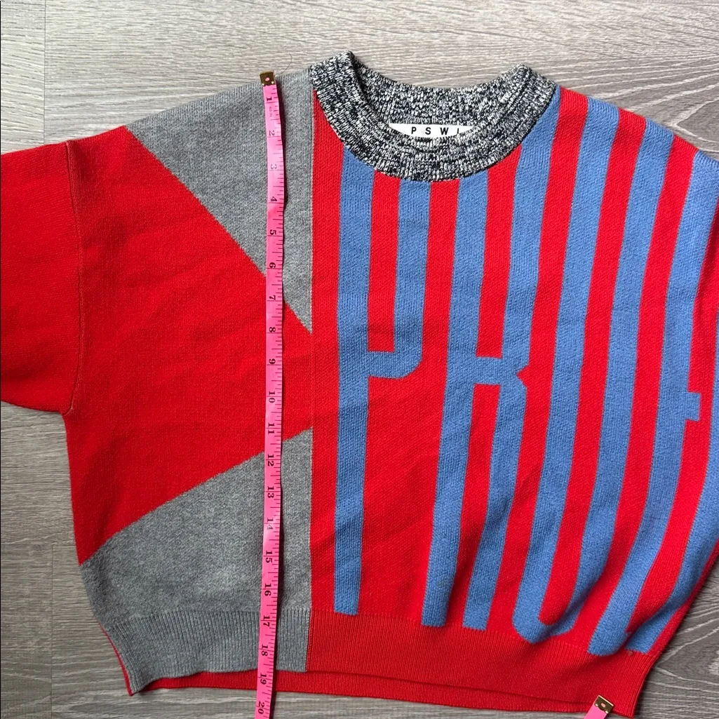 Proenza Schouler White Label Cropped Logo Jacquard Sweater Small - Image 14