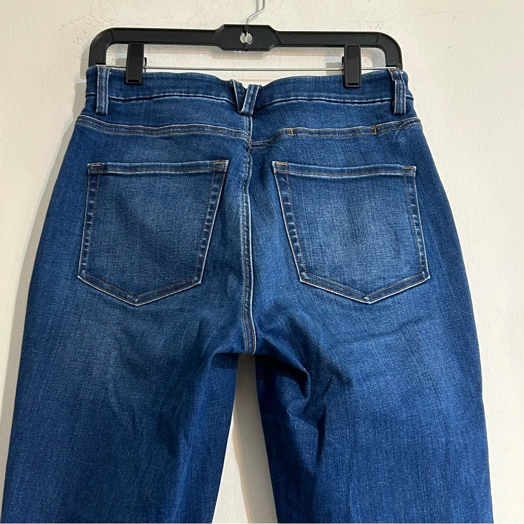 Duluth Trading Co DoubleFlex Flare Bootcut Dark Wash Jeans Size 4 x 31 Blue - Image 8
