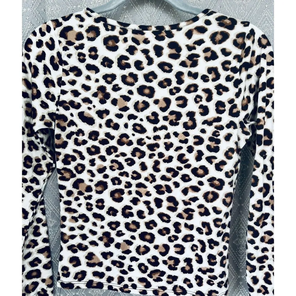 2 Ladies Gaze Long Sleeved Animal Print Tops Size Small And Extra Small - Image 7
