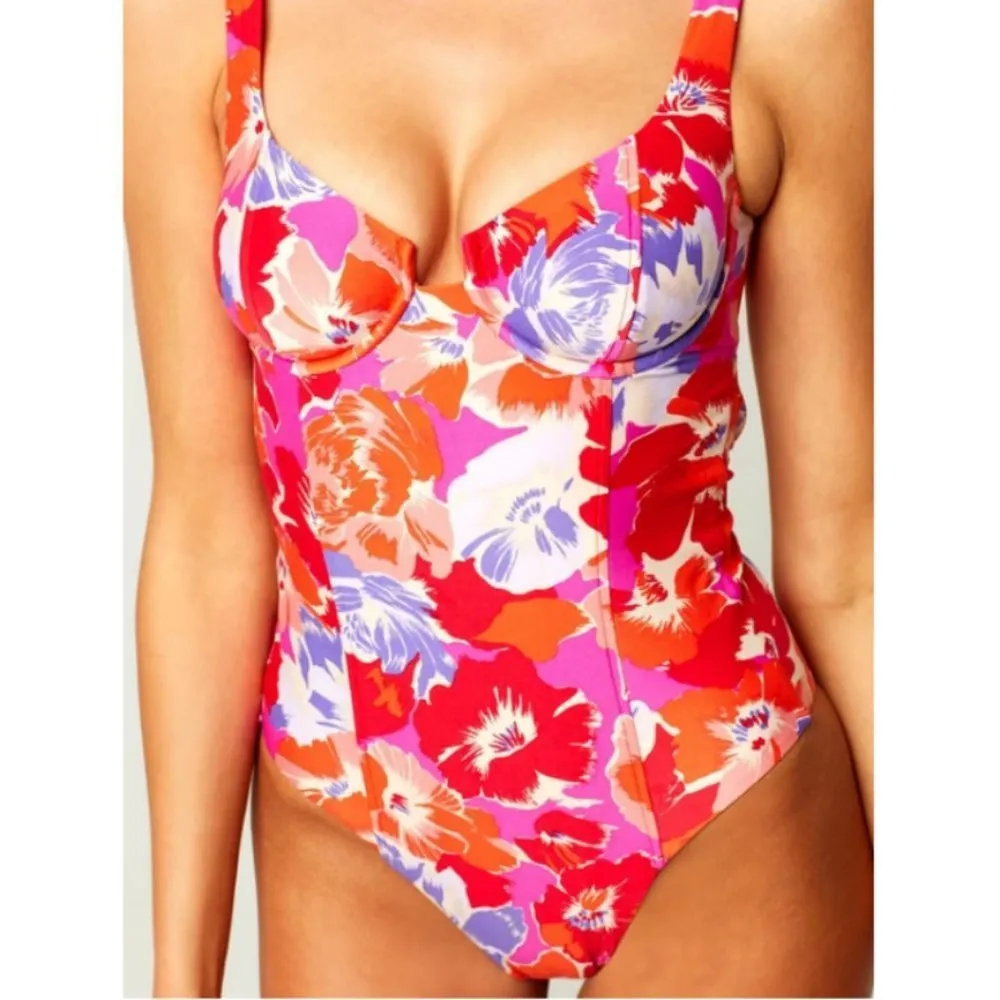 💕L*SPACE💕 Nicolette One Piece Classic Swimsuit Super Bloom Floral Print 6 NWT - Image 7