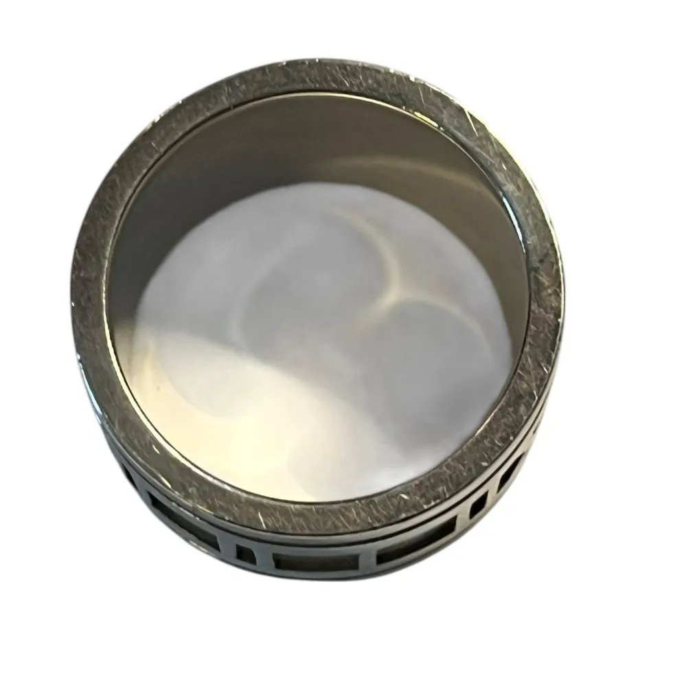 Tiffany & Co. Atlas Wide Band Ring Sterling Silver Roman Numeral Sz 5 - Image 9