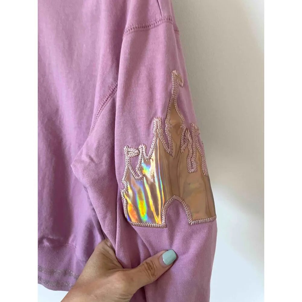 Disneyland Official Parks Crewneck Sweatshirt Purple Size Small - Image 5