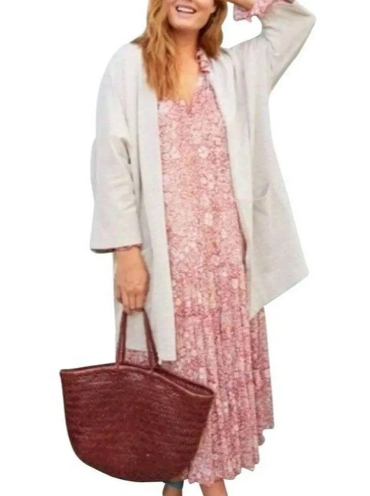 Donni Anthropologie Gray Stripe Cardigan One Size - Image 7