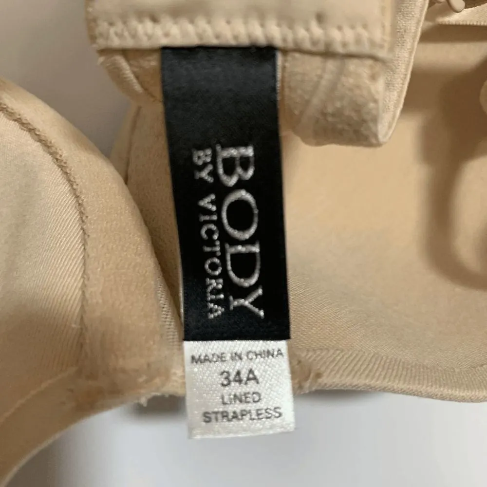 Body by Victoria Underwire Lined Strapless Bra (has removable straps) Tan Size undefined - Image 3
