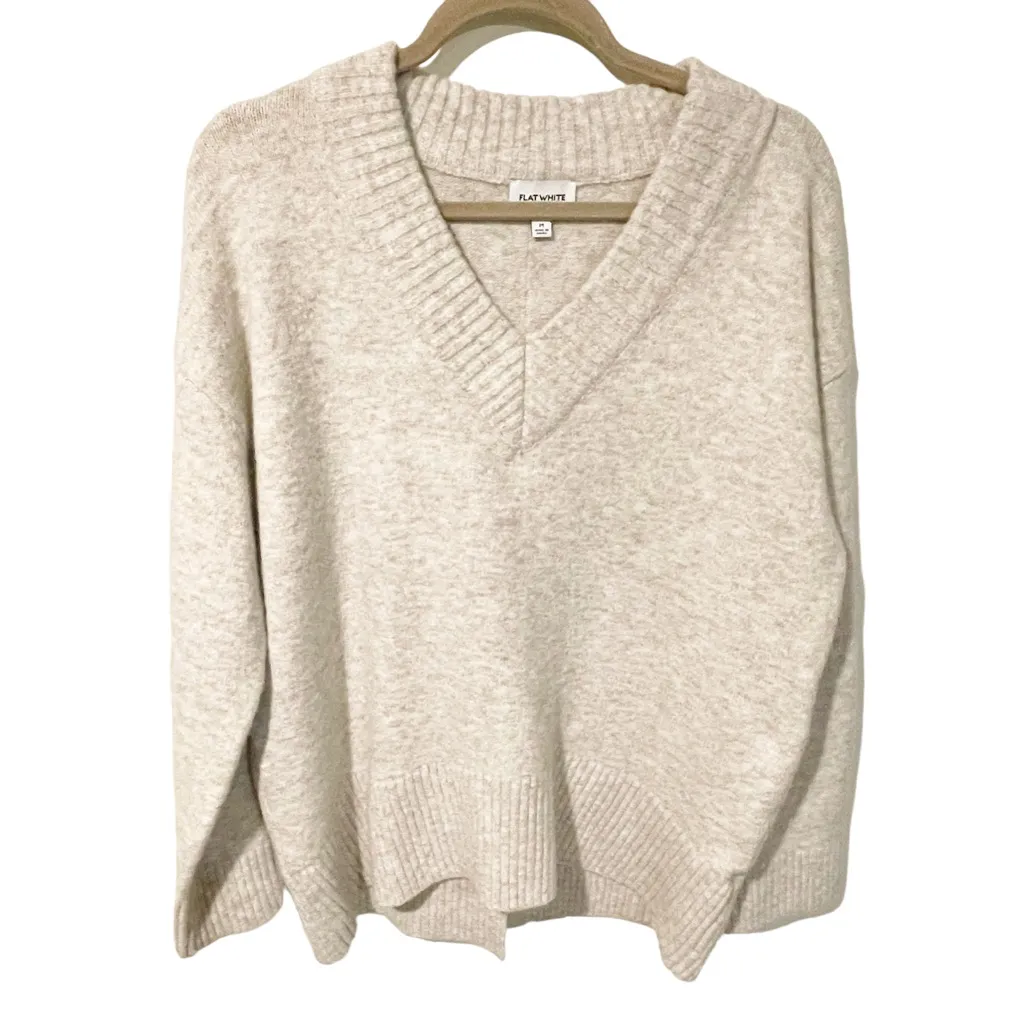 Flat White Medium Grey Thick Knit‎ Mila V - Image 2