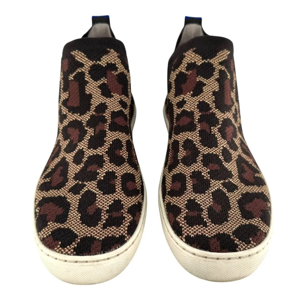 Rothy’s Chelsea Wildcat Cheetah High Top Slip On Sneaker Leopard Print Size 8 Brown - Image 3