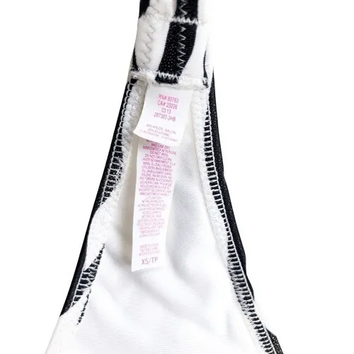 Victoria's Secret Swim‎ Black Floral Zebra Convertible bikini top size XS - Image 3