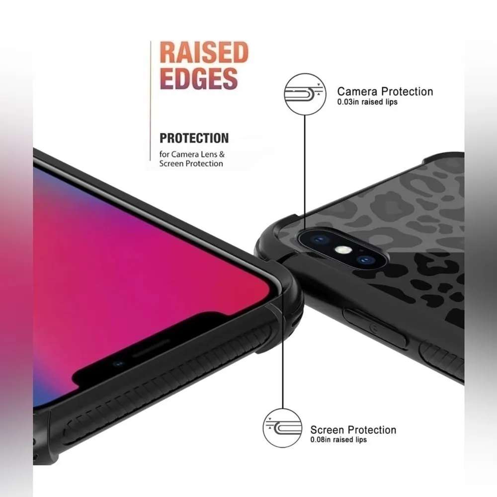 Black Cheetah Print Phone Case - Image 3