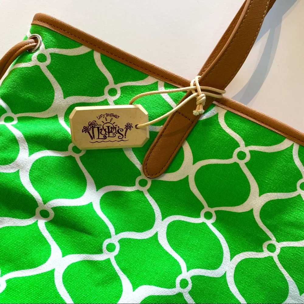 🆕 NWOT Lucy Buffett’s Lulu’s Printed Tote Bag - Image 5