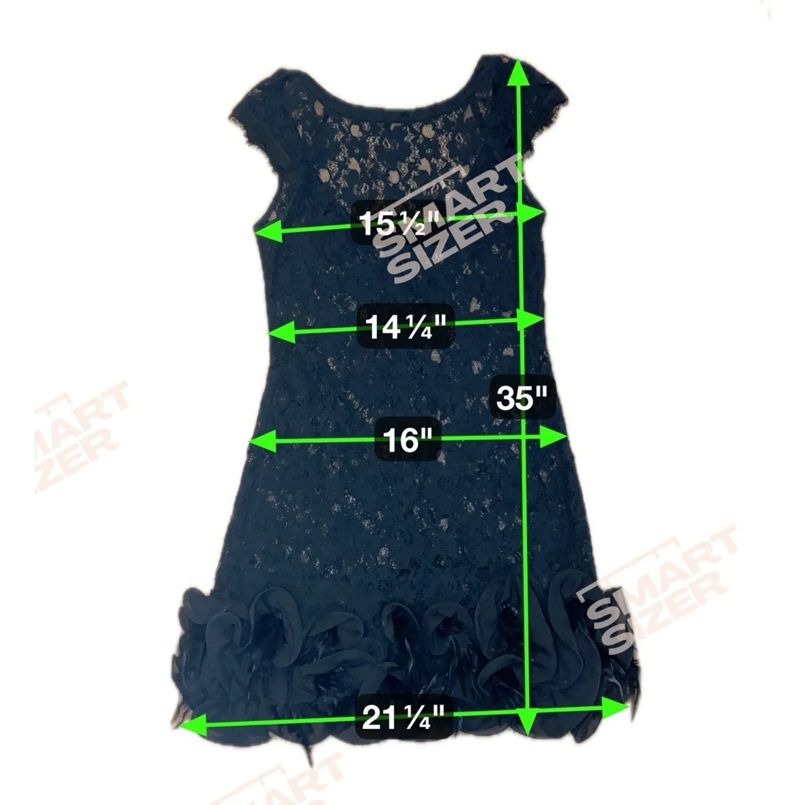 Mini Dress Women’s S Black Lace Y2K Feather Hem Scoop Back Zipper Glam Goth Alt - Image 9