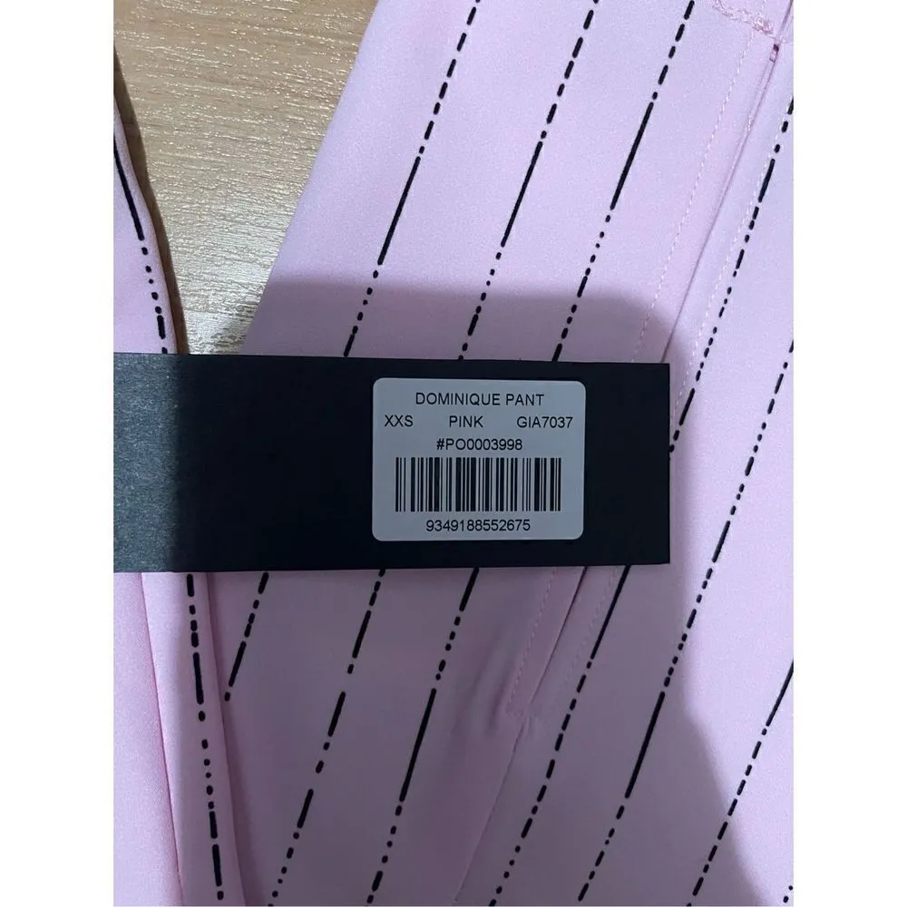 nwt iamgia dominique pant pink pinstripe XXS - Image 4