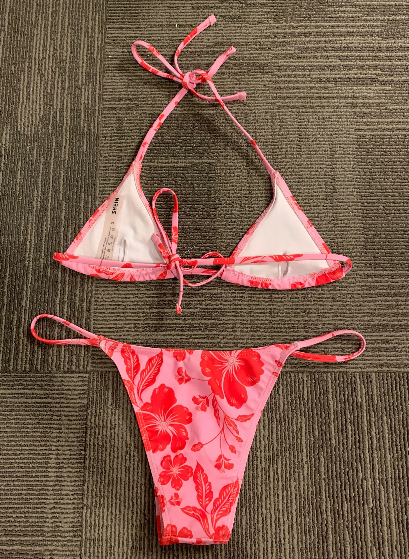 SheIn Floral Triangle Bikini - Image 2