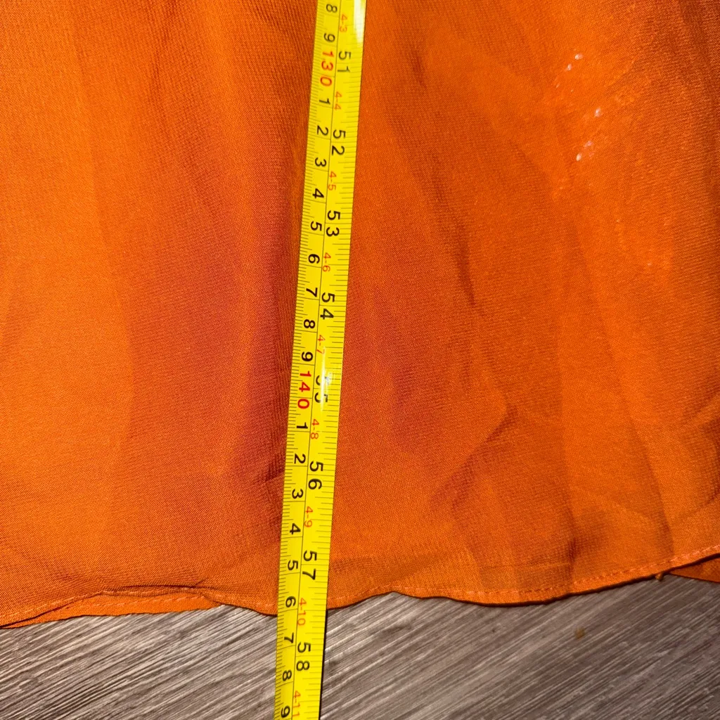 NWOT Wedding Elegant Rust Orange Evening Gown Size 15 - Image 9