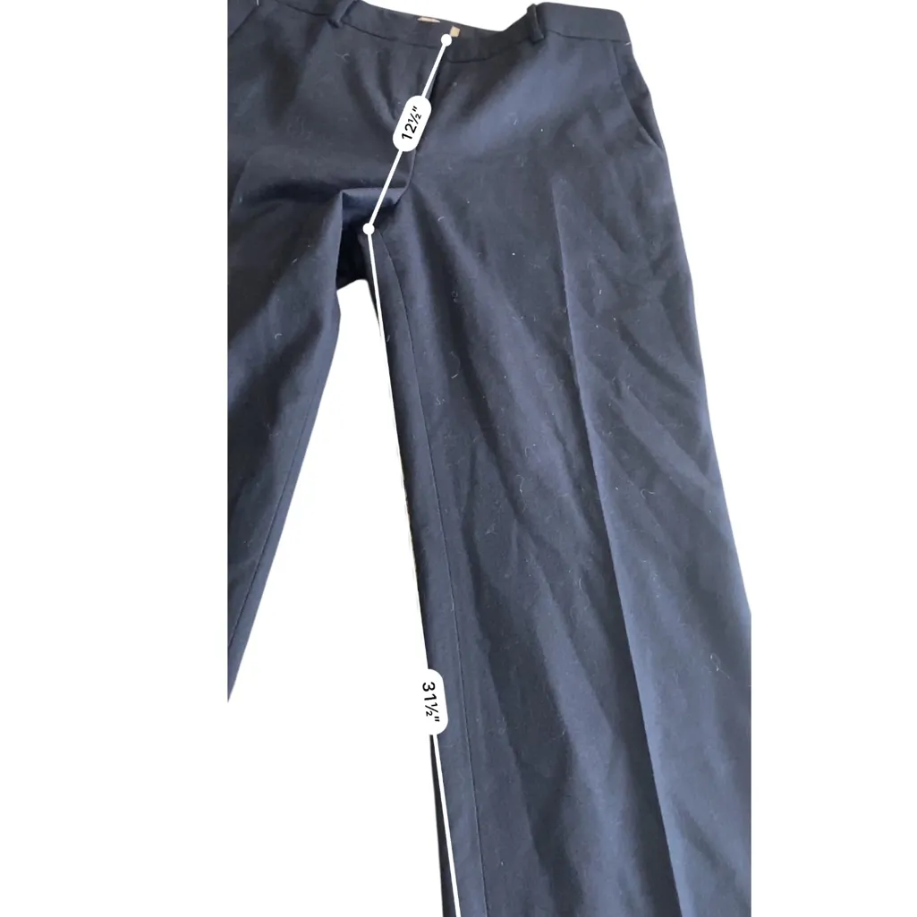 Talbots Black virgin Italian wool dress Trousers lined straight leg Size 10 - Image 11