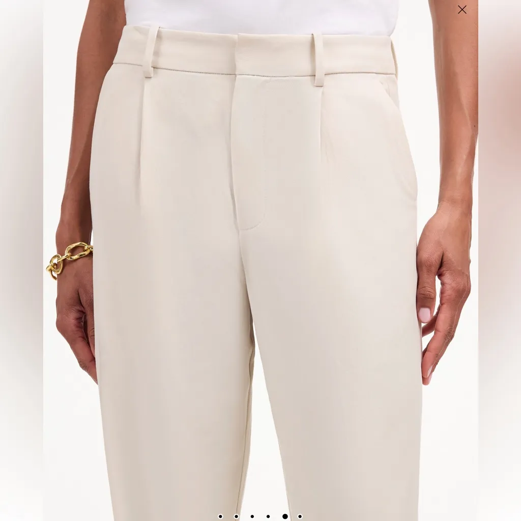 NWT Madewell Slouchy Straight Pants in Ivory Beige Drapey Twill 8 - Need to Crop - Image 6