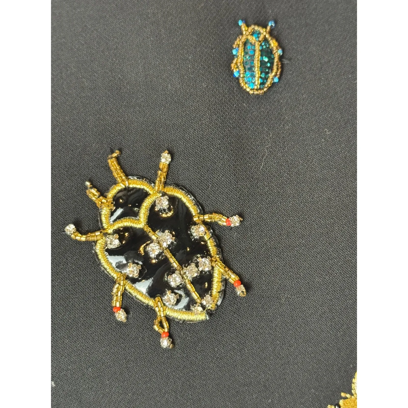 Victoria Beckham Target Dress Women Small Black Embellished Ladybug Bee‎ Halter - Image 8