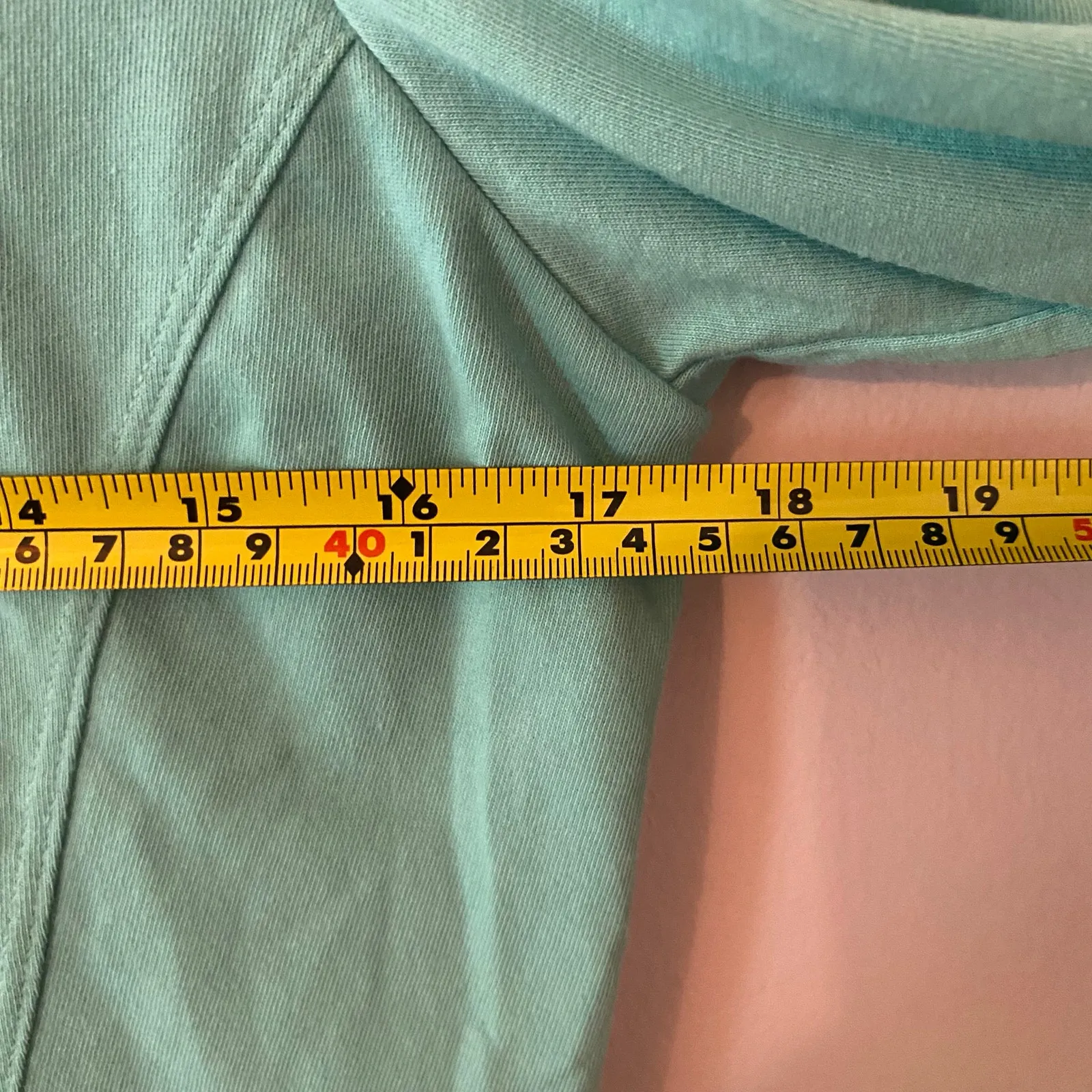 Toad & Co Women size Medium Teal Blue Quarter Zip Pullover Gorpcore Cotton Blend - Image 7