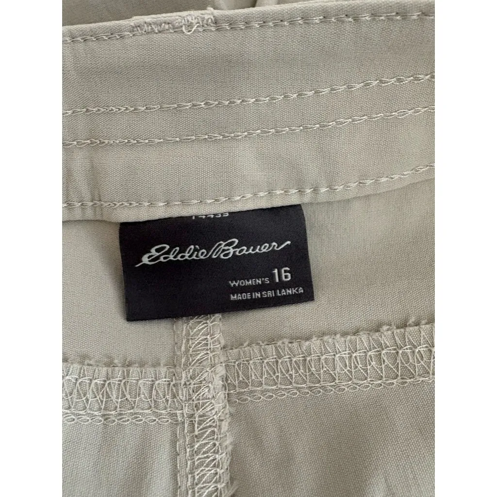Eddie Bauer Pant Womens Size 16 Khaki Outdoor Hiking Camping Trail Activewear - Image 3