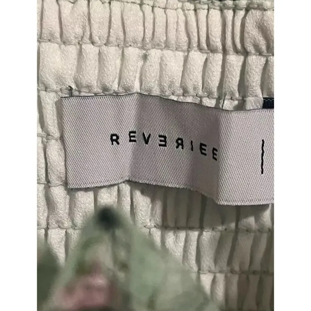 Reveriee Maxi Dress Women's Size L Green Floral Tiered Short Sleeve Casual NWT Size L - Image 7