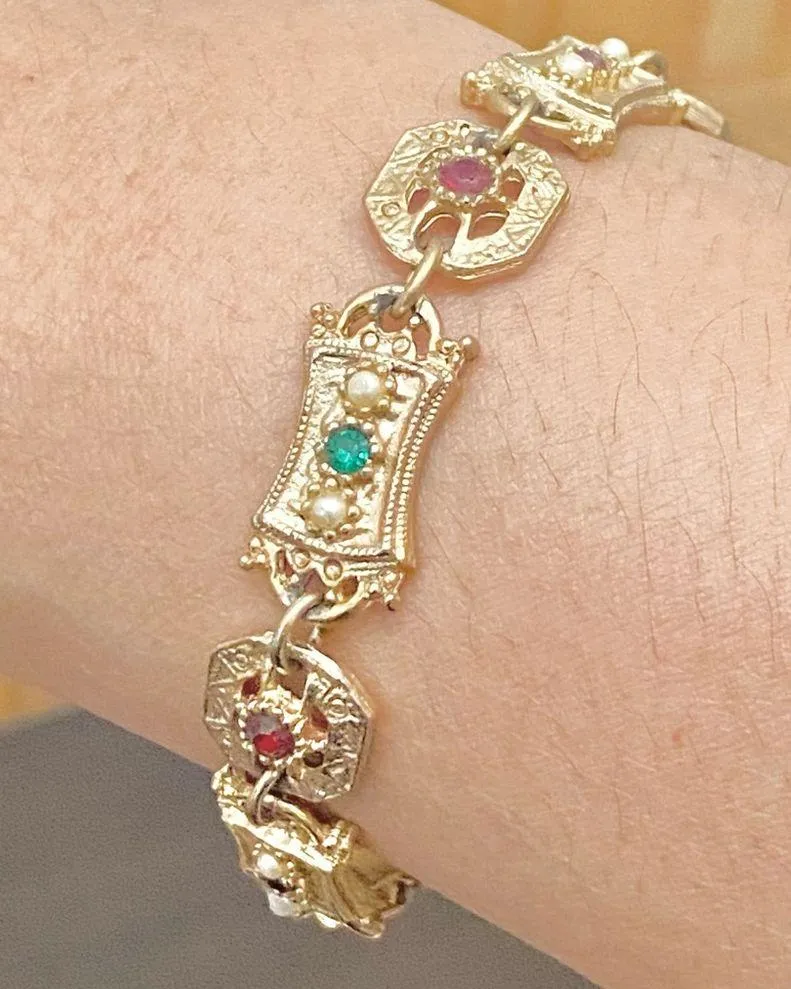 Vintage Unsigned Sarah Coventry Victorian Revival Gold - Image 3