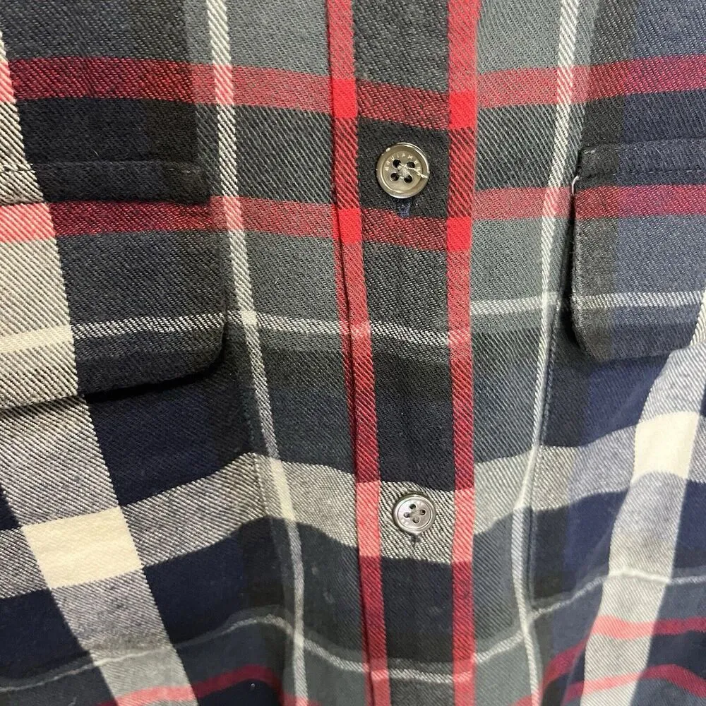 Equipment Femme Signature Plaid Flannel Shirt Medium Cotton Fall Classic Preppy - Image 5