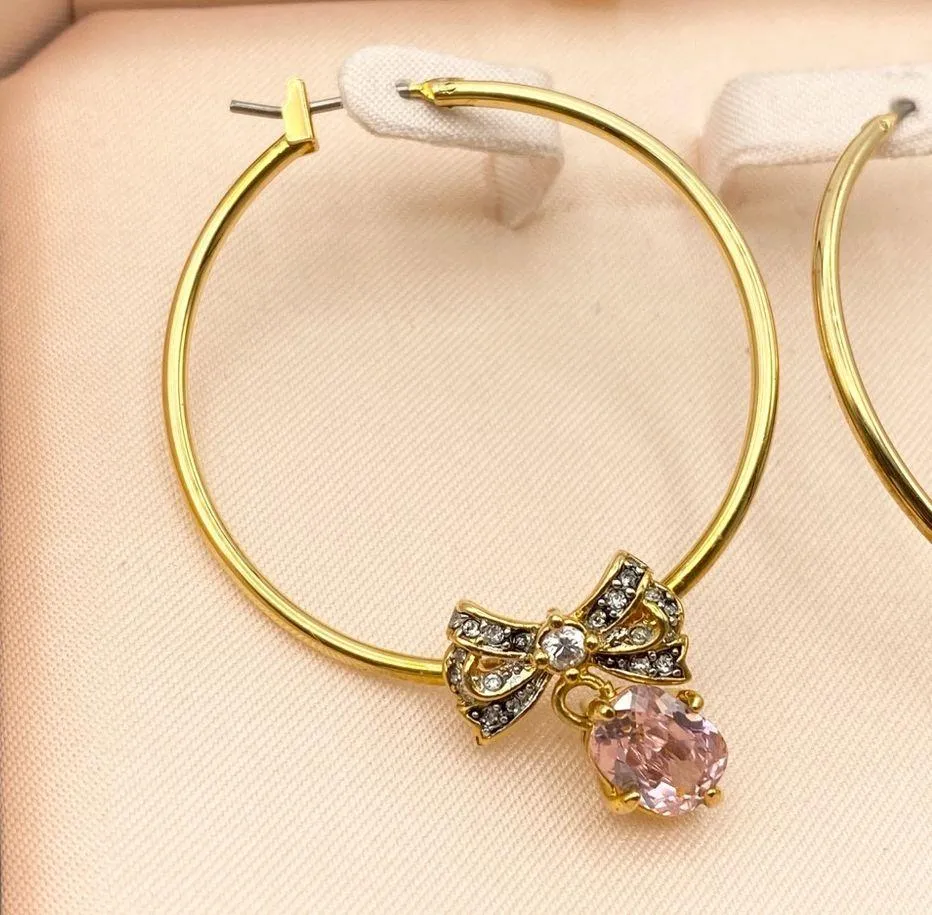 Juicy Couture E-Bow & Couture Cut Hoop Earrings - Image 3