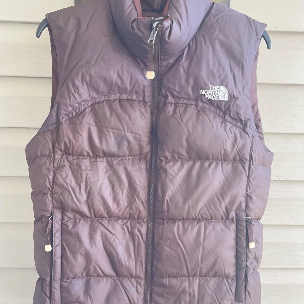 The North Face Vest 1996 Retro Nuptse 700 Puffer Down Chocolate Brown S GUC - Image 2