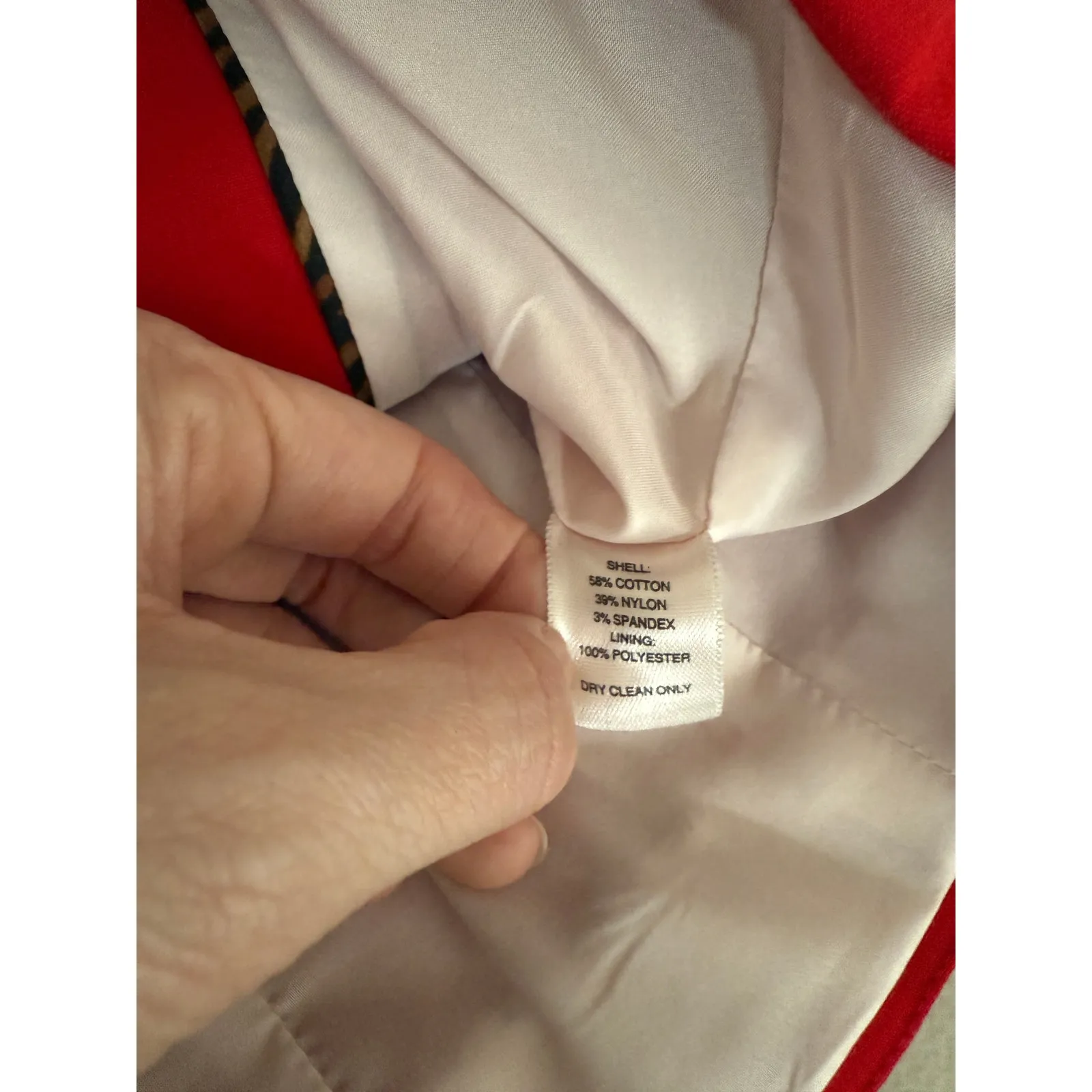 Women's WHBM Red Ruffle 3/4 Sleeve Zipper Cropped Jacket Blazer 4 Office Siren - Image 6