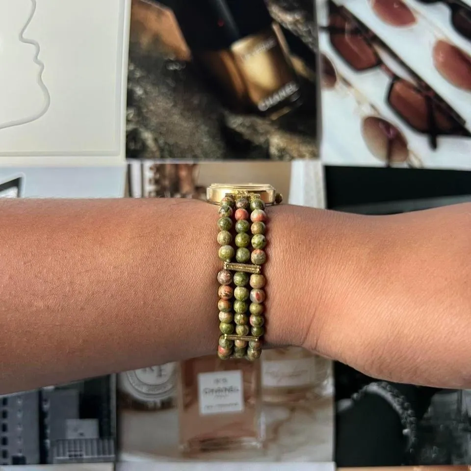 GOLD LUCORAL DIAMOND QUARTZ BEADED WATCH - Image 3