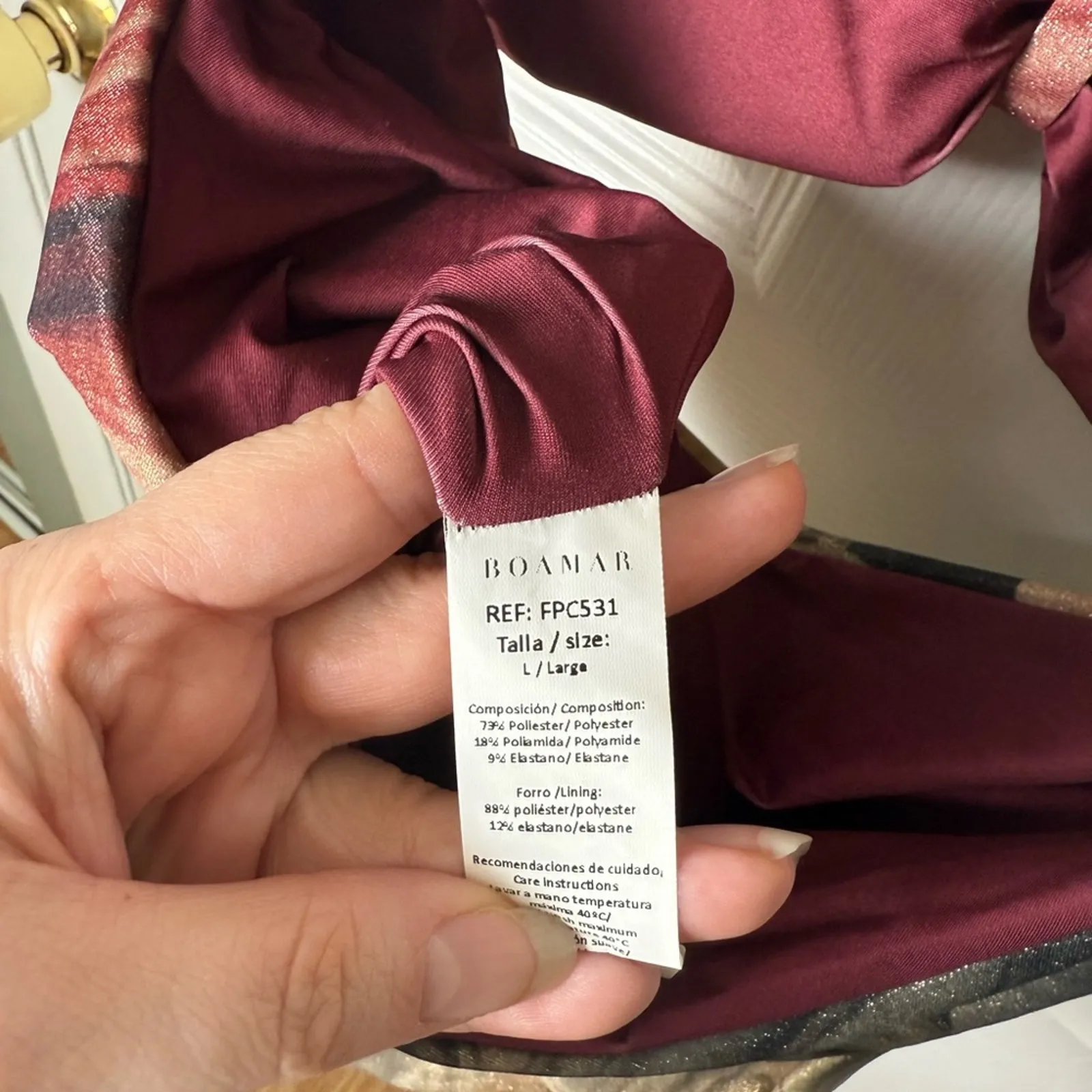 Baomar Revolve Royal One Piece Swimsuit L Red Size L - Image 10